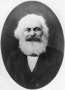 Portrait representing Karl Marx