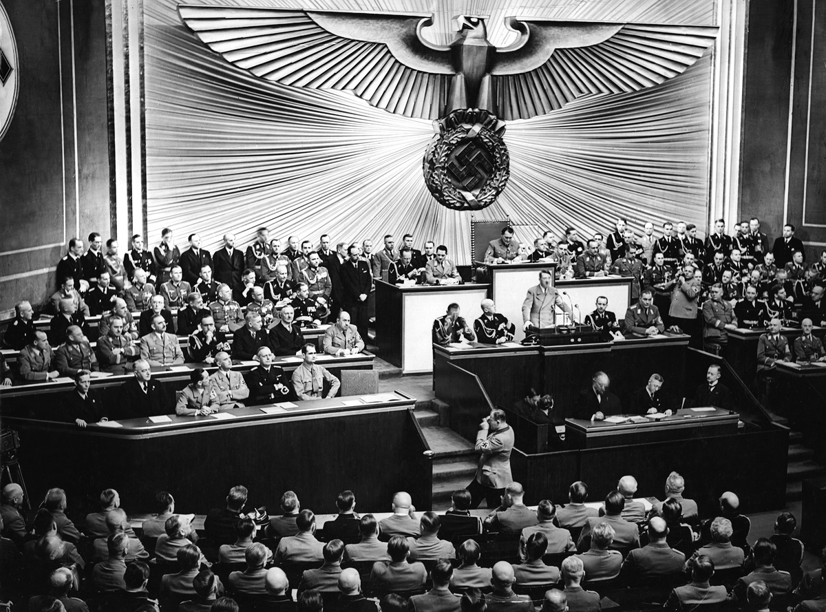 Nationalistic imagery or flags associated with political control