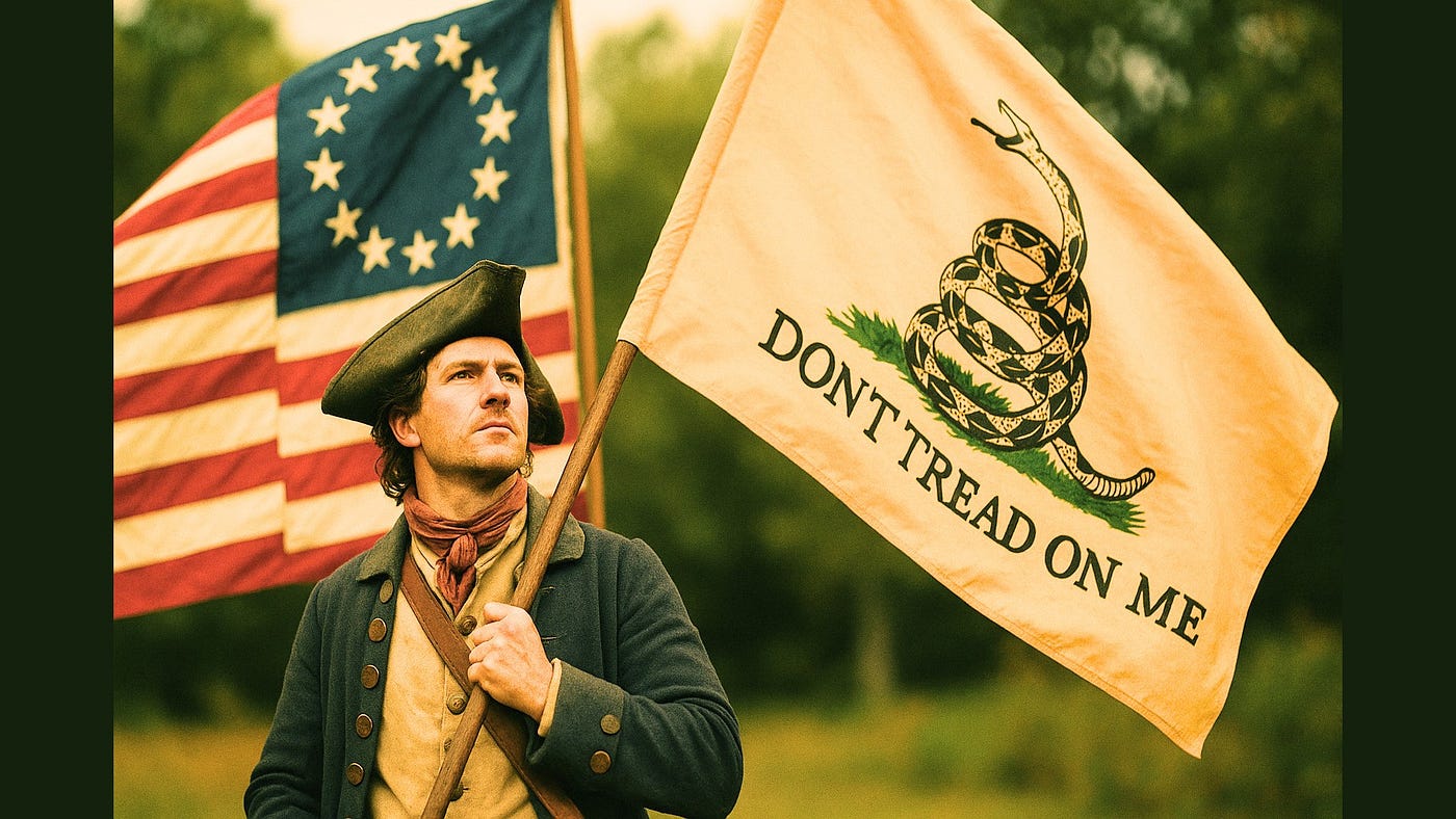 Person holding a flag representing personal freedom